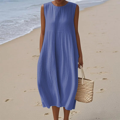 Sienna | Midi Sleeveless Dress for Effortless Summer Style