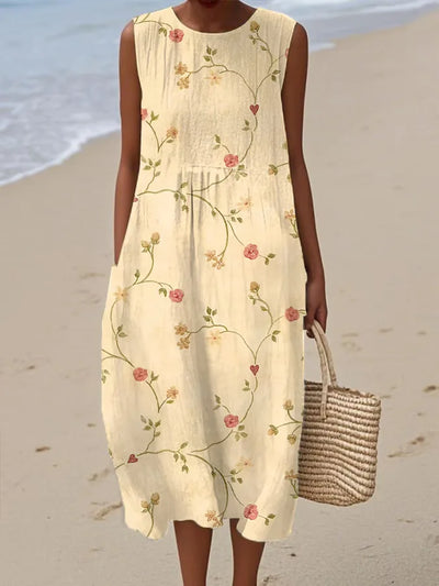 Adelina | Long Summer Dress Floral Patchwork