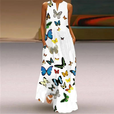 Aurelia | A-Line Butterfly Floral Dress