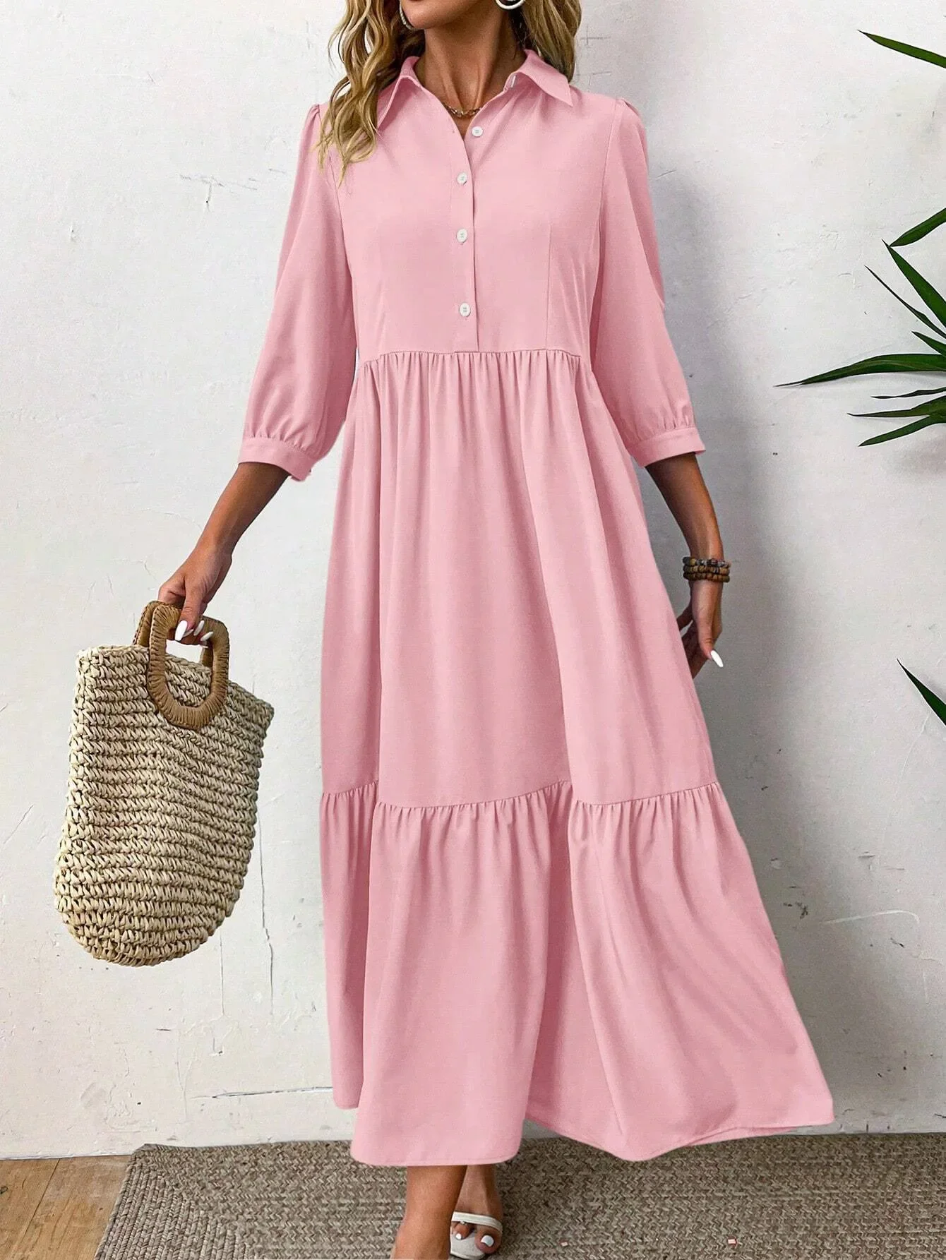 Elise | Fluid Shirt Dress