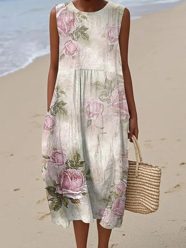 Adelina | Long Summer Dress Floral Patchwork