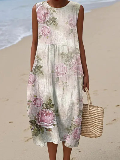 Adelina | Long Summer Dress Floral Patchwork