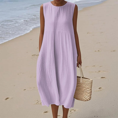 Sienna | Midi Sleeveless Dress for Effortless Summer Style