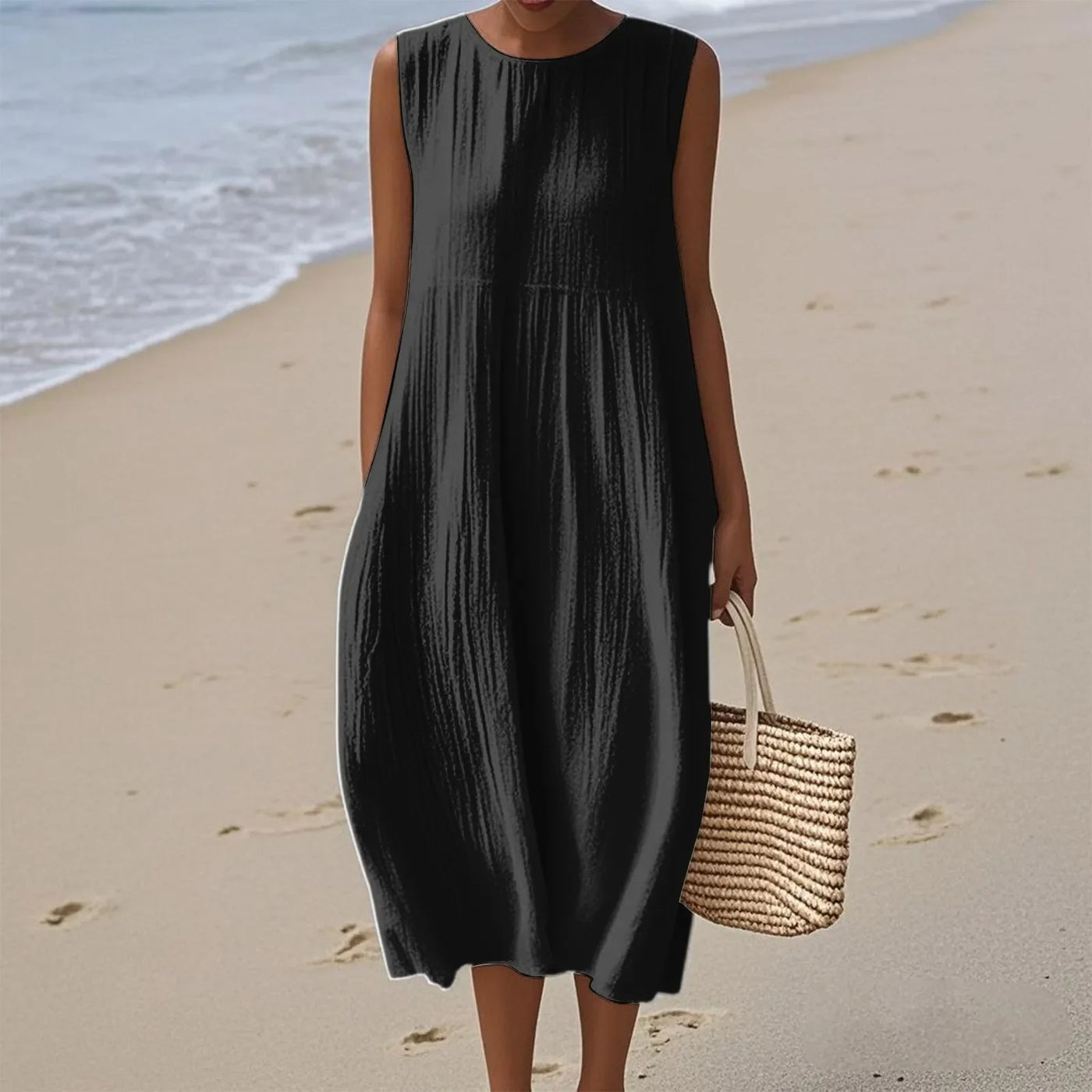 Sienna | Midi Sleeveless Dress for Effortless Summer Style