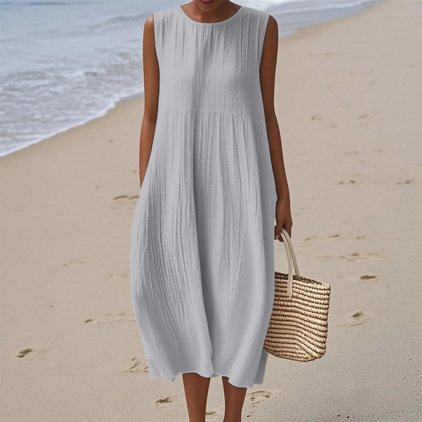 Sienna | Midi Sleeveless Dress for Effortless Summer Style