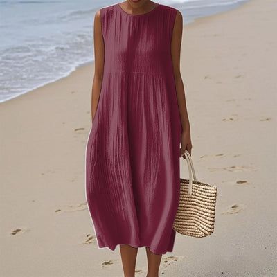 Sienna | Midi Sleeveless Dress for Effortless Summer Style