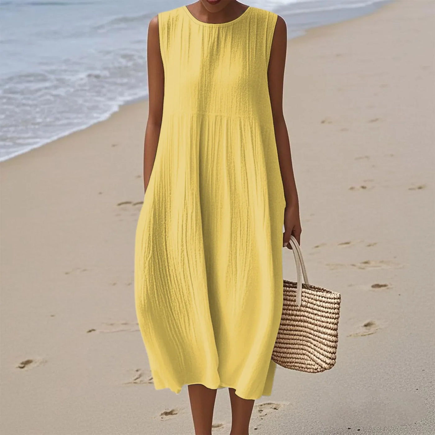 Sienna | Midi Sleeveless Dress for Effortless Summer Style