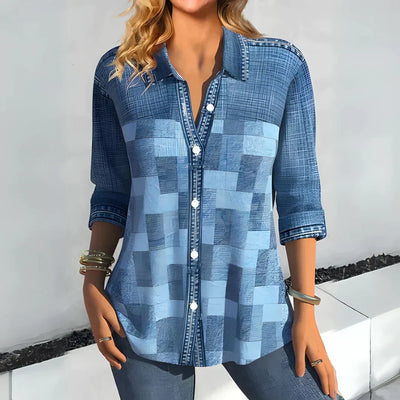 Hazel Classic Checkered Blouse