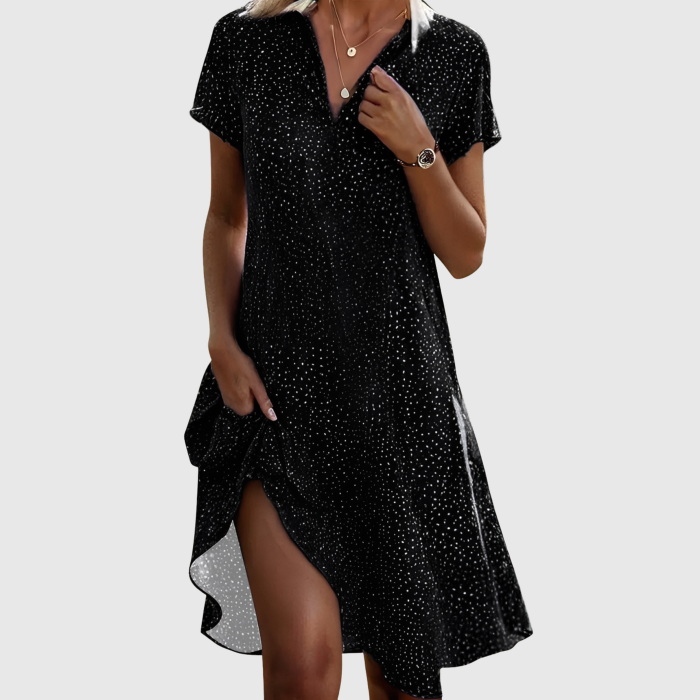 Clarisse | Short Sleeve Midi Dress