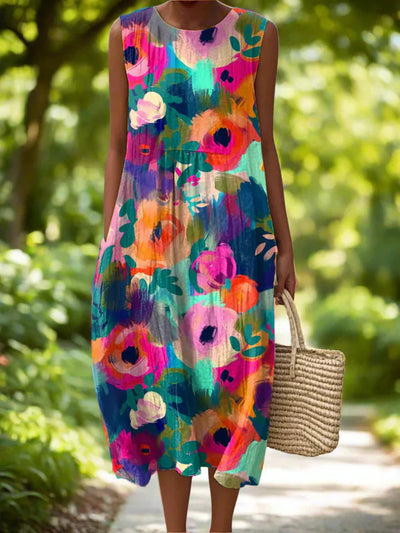 ROSELORA | WATERCOLOUR FLORAL SUNDRESS
