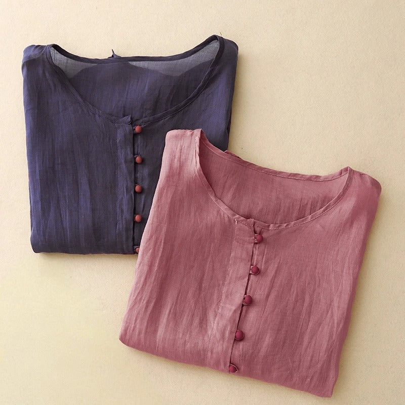 VALERIA LINEN BLOUSE