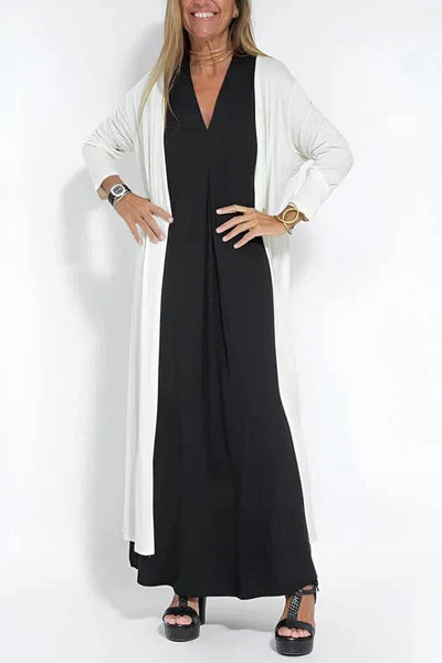 Aria | ELEGANT BELLY COVERING LONG DRESS + FREE MATCHING CARDIGAN