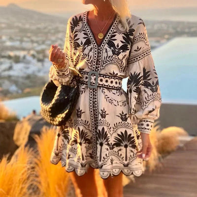 Aria | Sunset Embroidered Dress