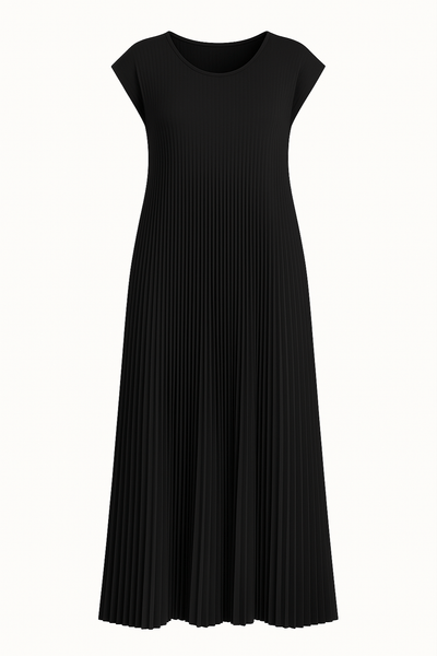 Audrey | Elegant Pleated Tummy Covering Dress