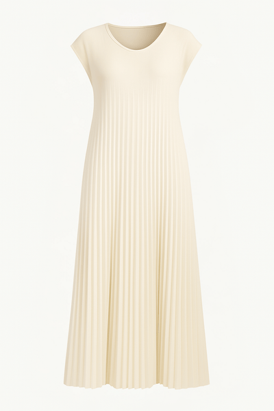 Audrey | Elegant Pleated Tummy Covering Dress