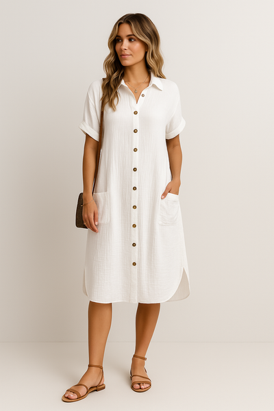 Elise | Oversized Polo Dress in Fabric