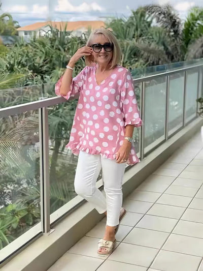 Jasmine | Stylish V-Neck Blouse