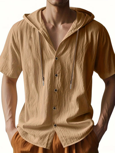 Cairo | Casual Hooded Button-Up Shirt