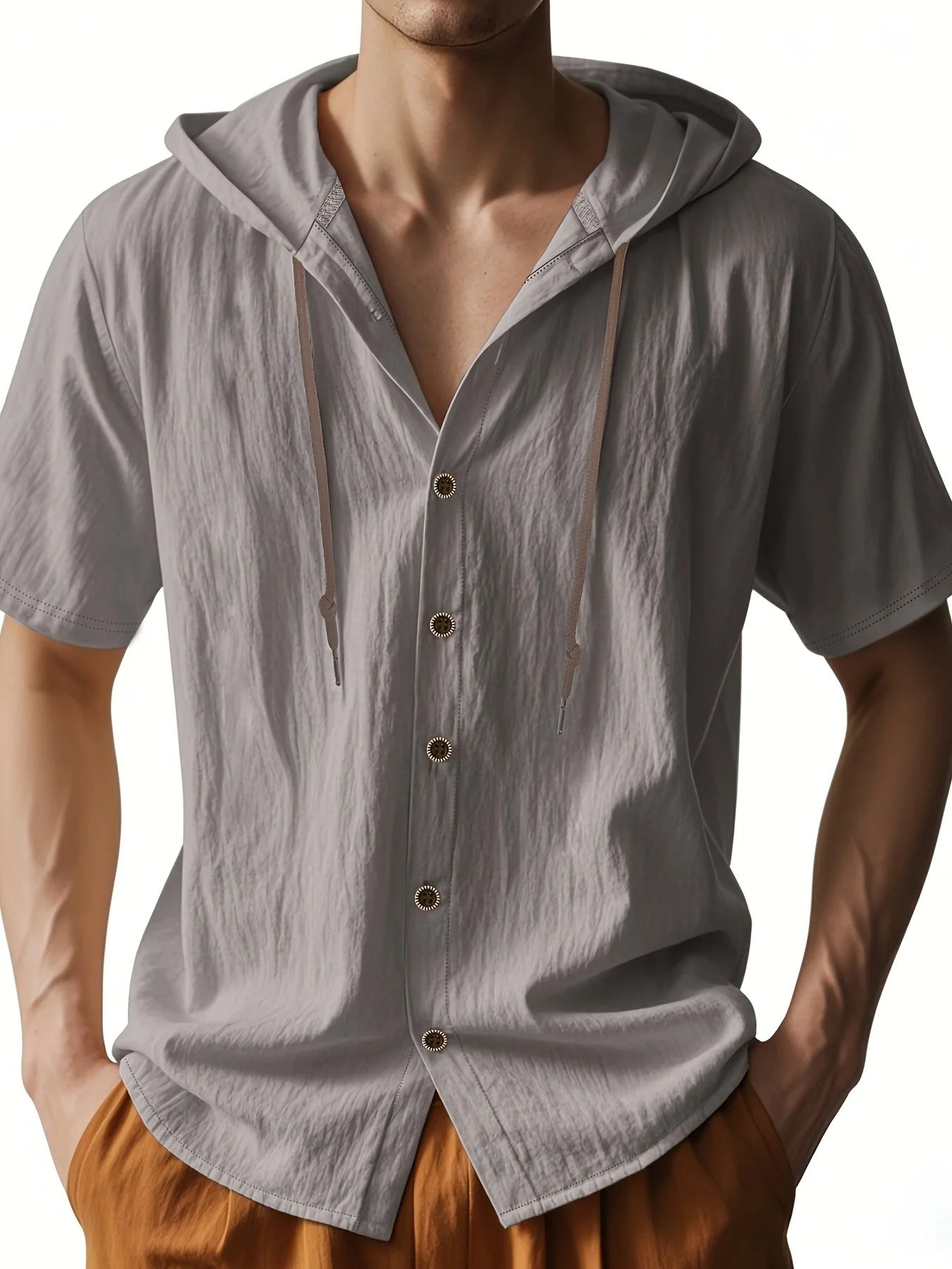 Cairo | Casual Hooded Button-Up Shirt