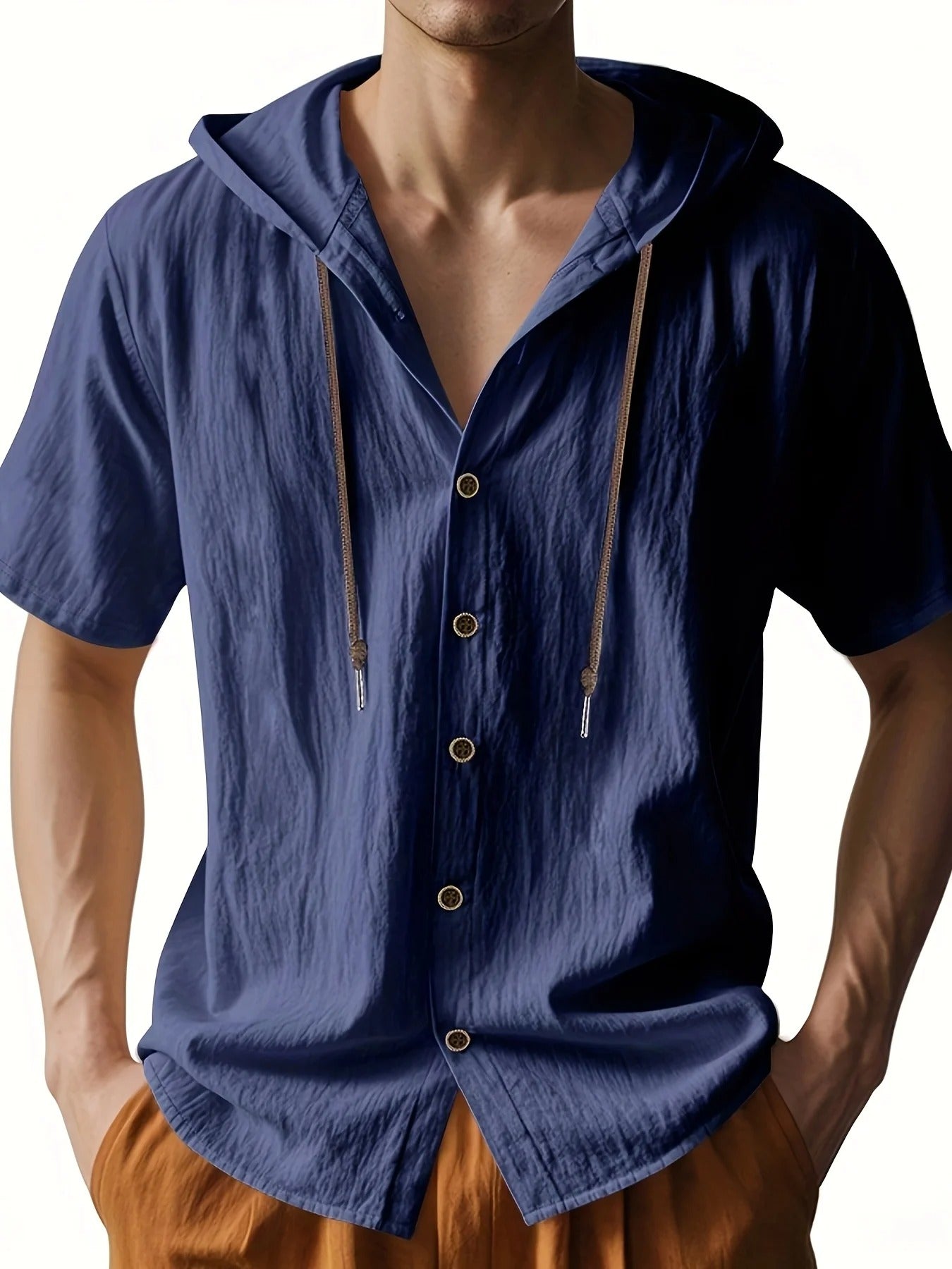 Cairo | Casual Hooded Button-Up Shirt