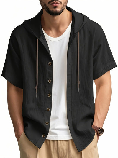 Cairo | Casual Hooded Button-Up Shirt