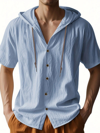 Cairo | Casual Hooded Button-Up Shirt