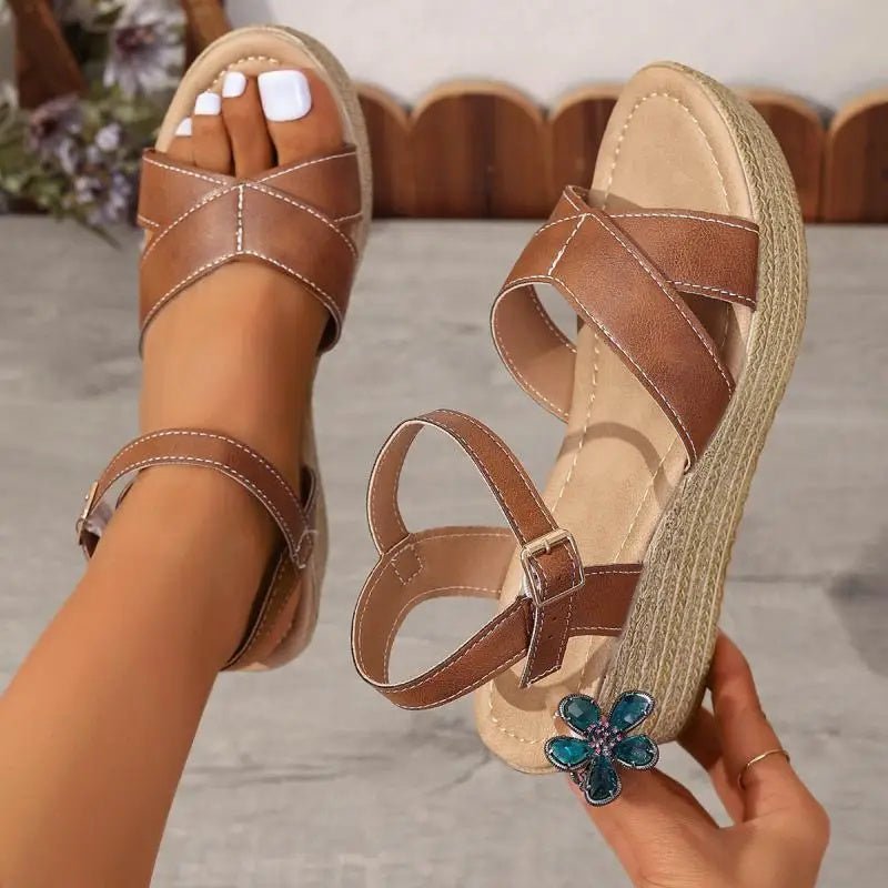 Mirelda | Casual Espadrille Wedge Sandals