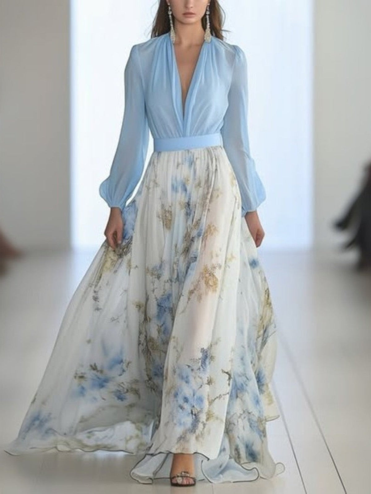 Dolores | Elegant Floral Maxi Dress