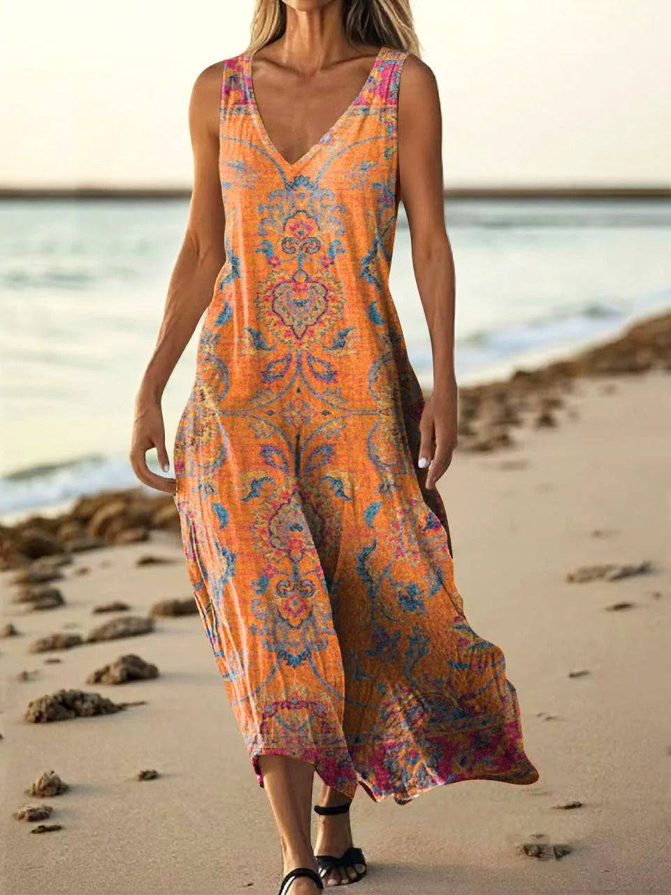 Naima – Ethnic Totem Print Dress