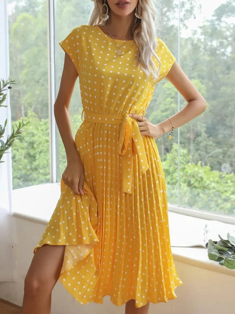 Delfina | Polka Midi Dress