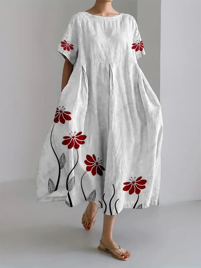 SABRINA | Long Floral Dress with Natural Elegance and Absolute Comfort for Every Casual Moment