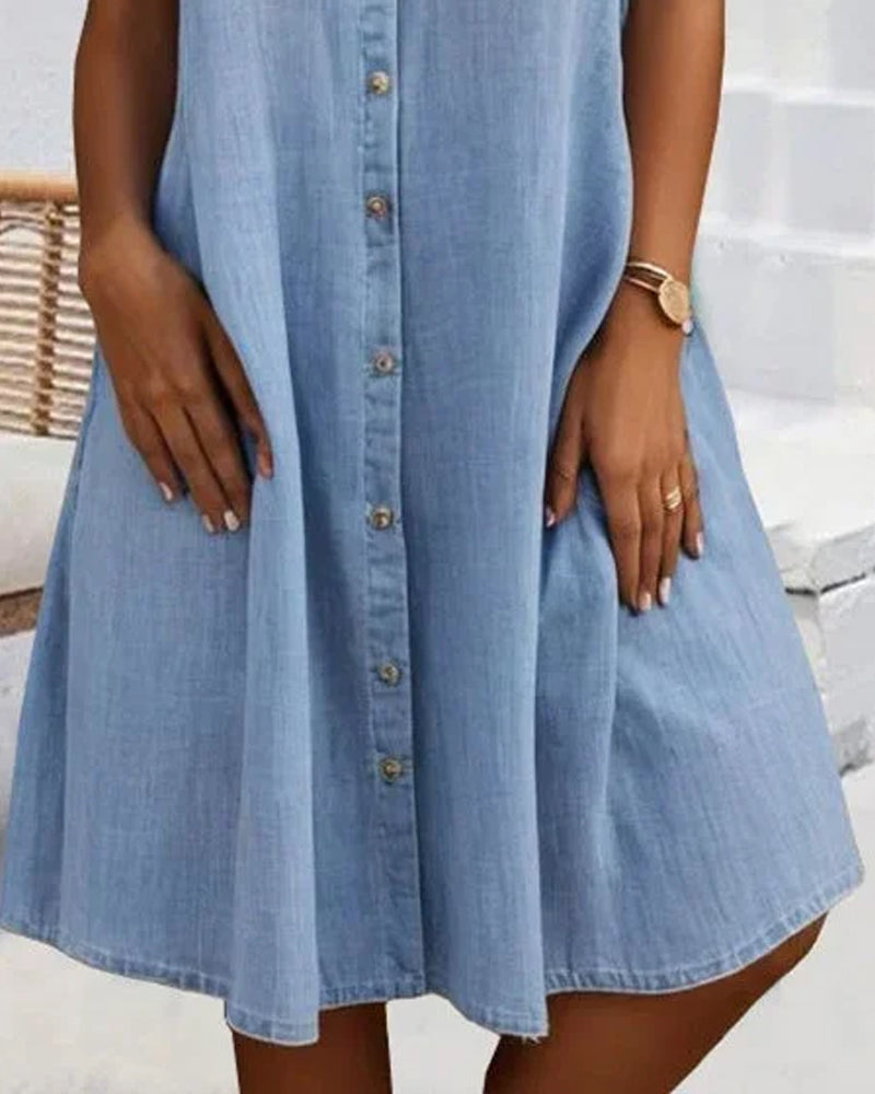 Elise  | Casual Denim Shirt Dress