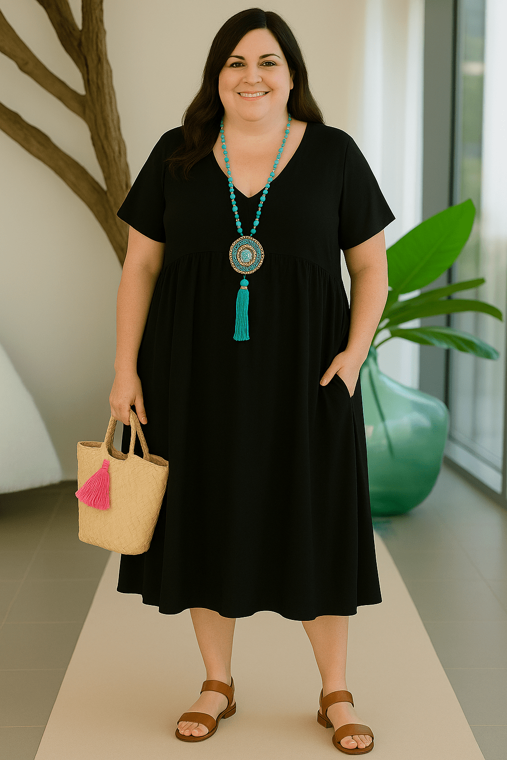 Eleanor | Comfortable Tummy Covering Dress