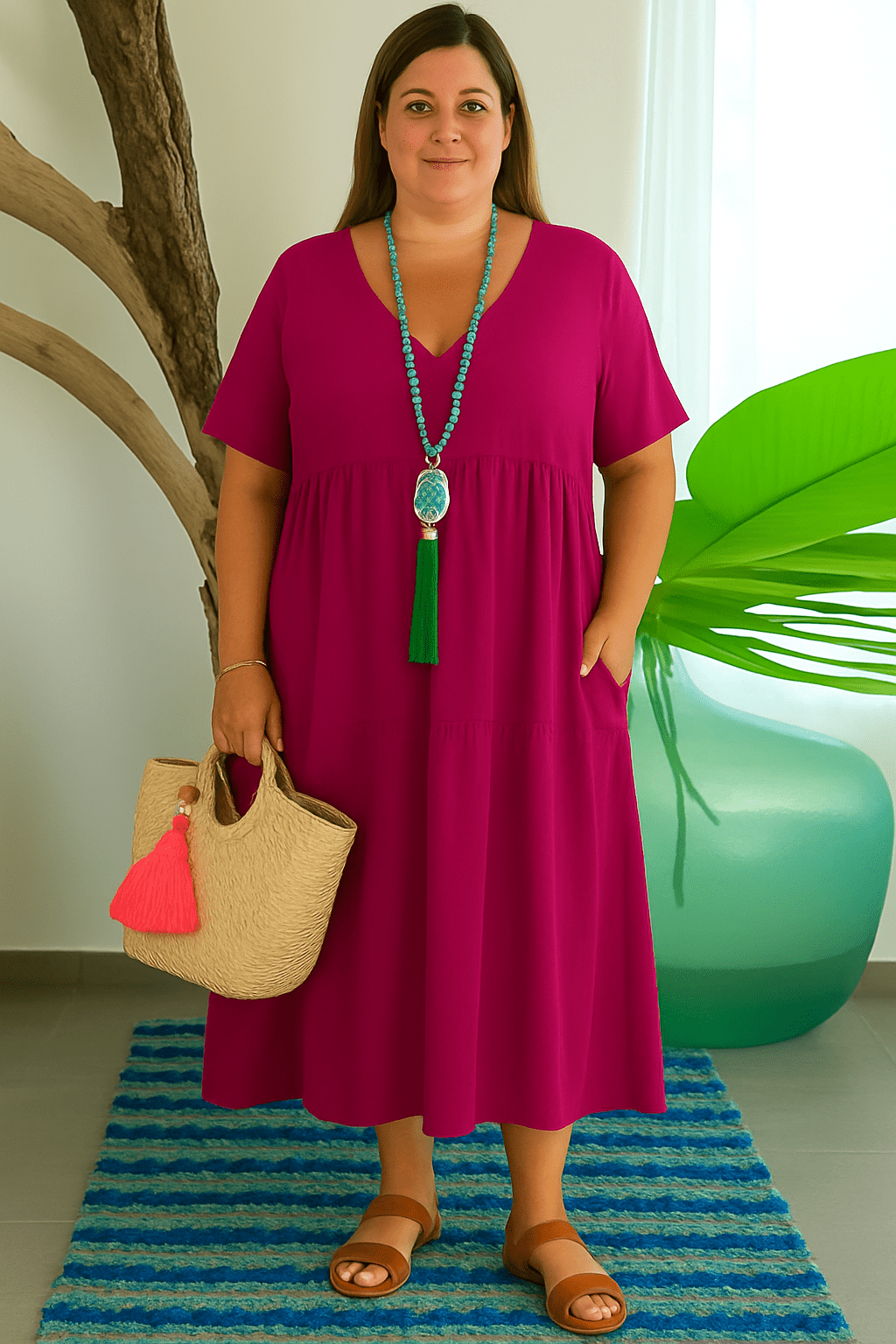 Eleanor | Comfortable Tummy Covering Dress