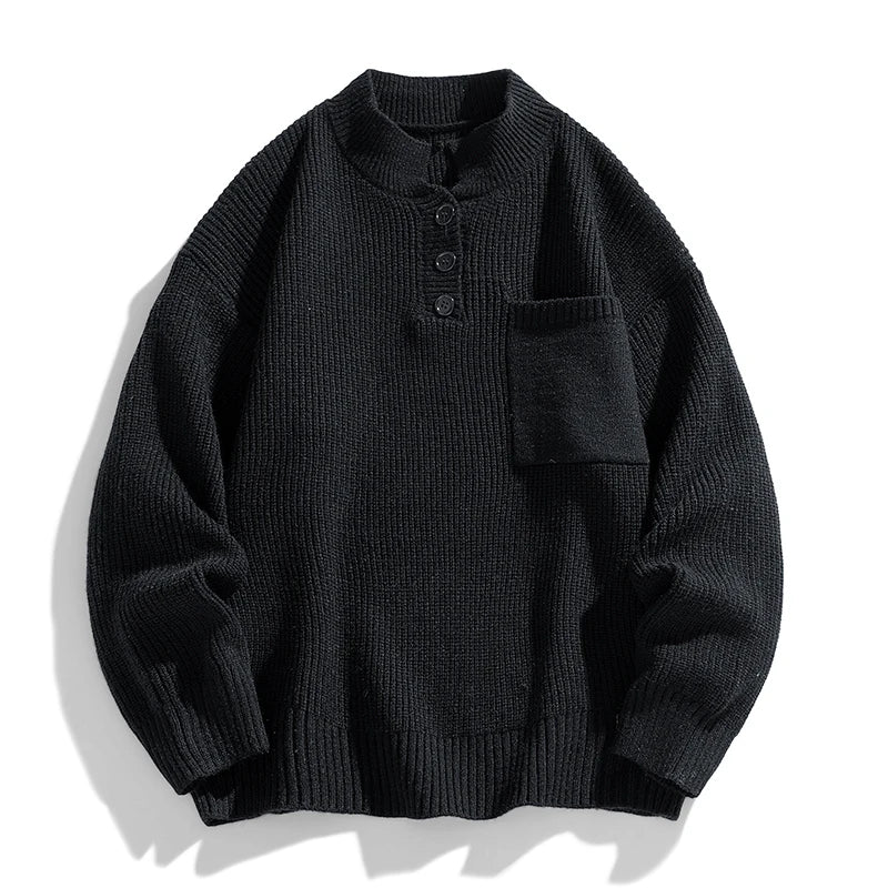 Elliot | Minimalist Knit Button Sweater