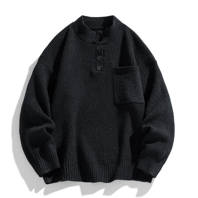 Elliot | Minimalist Knit Button Sweater