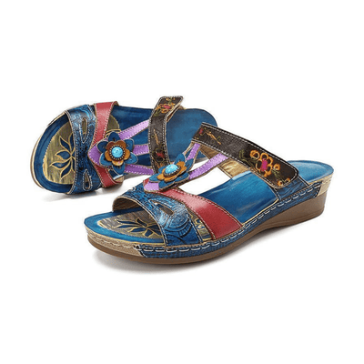 Saphira | Vintage Floral Comfort Sandals