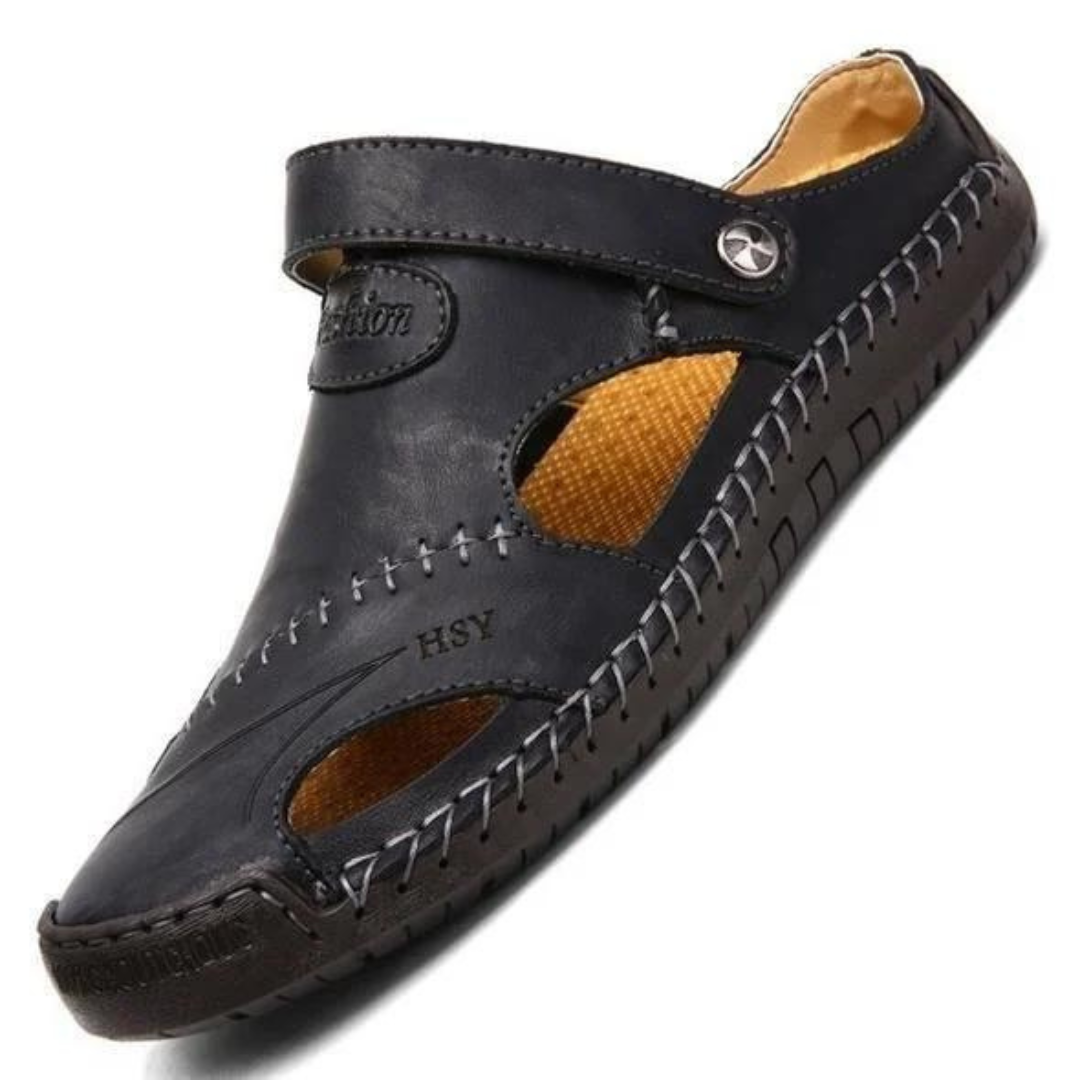 Premium Soft Leather Men's Breathable Outdoor Sandals