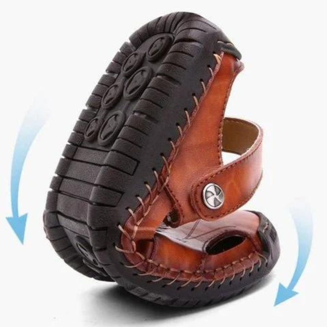 Premium Soft Leather Men's Breathable Outdoor Sandals