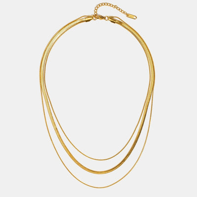 Gold Multi-Strand Chain Necklace