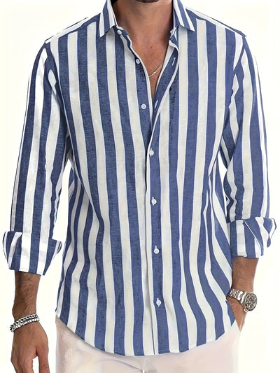 Lucas | Striped Long Sleeve Men’s Shirt