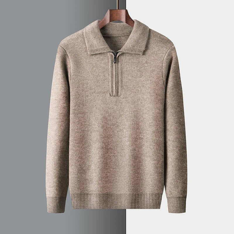 Harvey | Elegant Quarter-Zip Knit Sweater