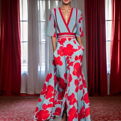 Jamie - Elegant Dress with Floral Pattern