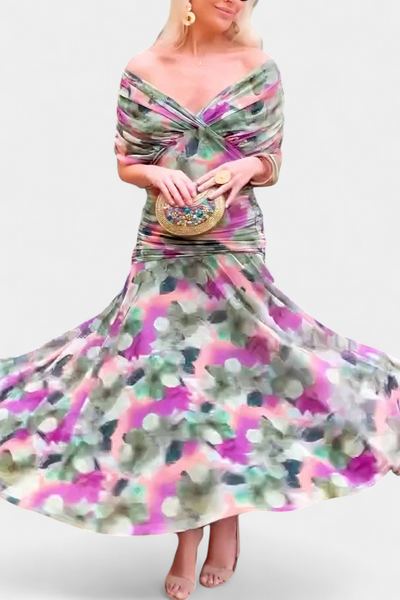 Lisa | Long Floral Print Dress