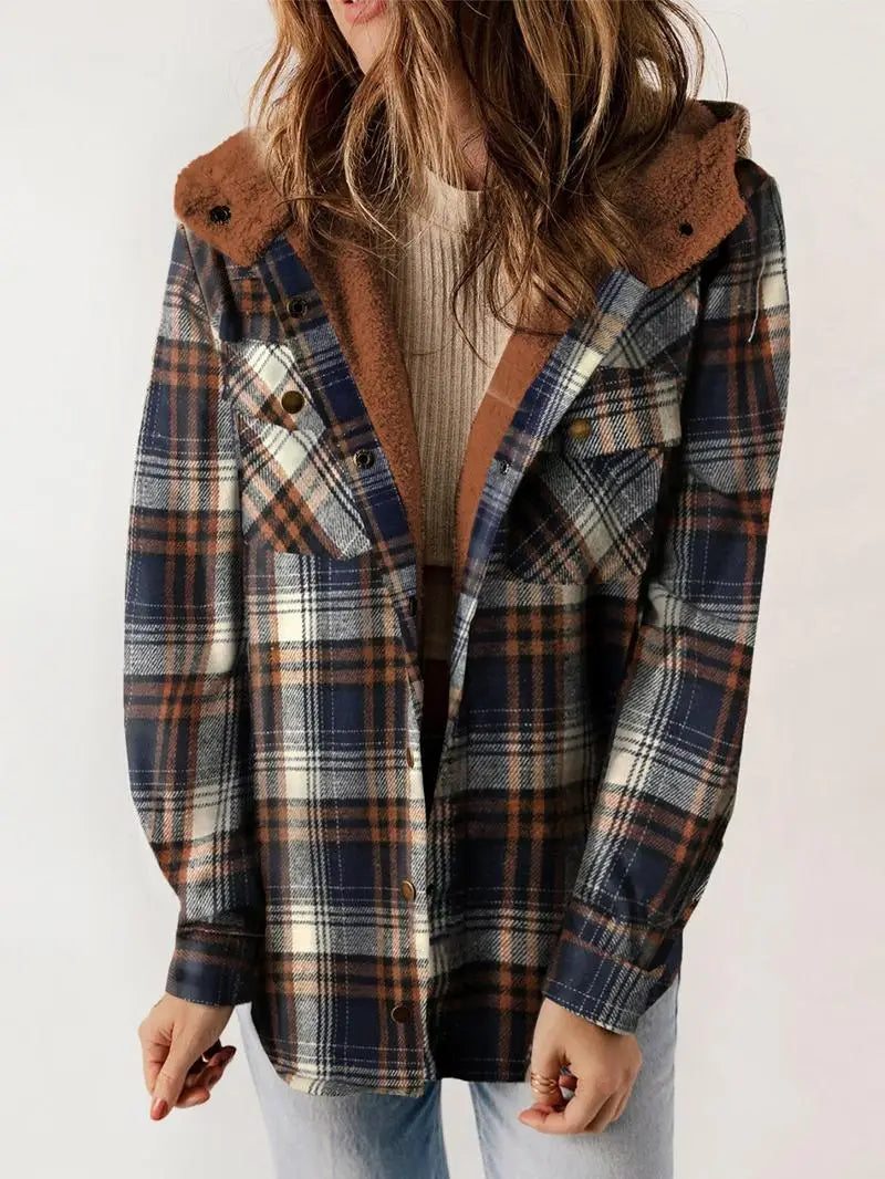 Woolie Cozy Plaid Fleece-Lined Jacket