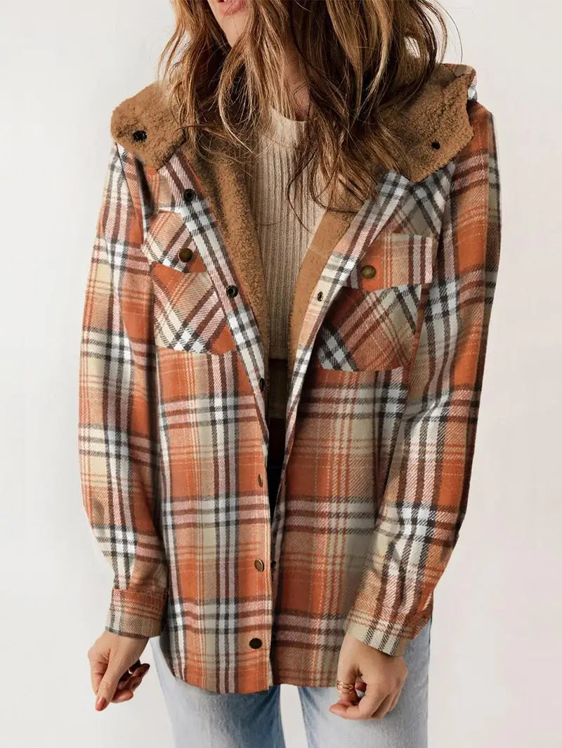 Woolie Cozy Plaid Fleece-Lined Jacket
