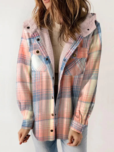 Woolie Cozy Plaid Fleece-Lined Jacket