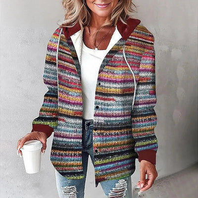 Callista | Casual Plaid Hoodie Jacket