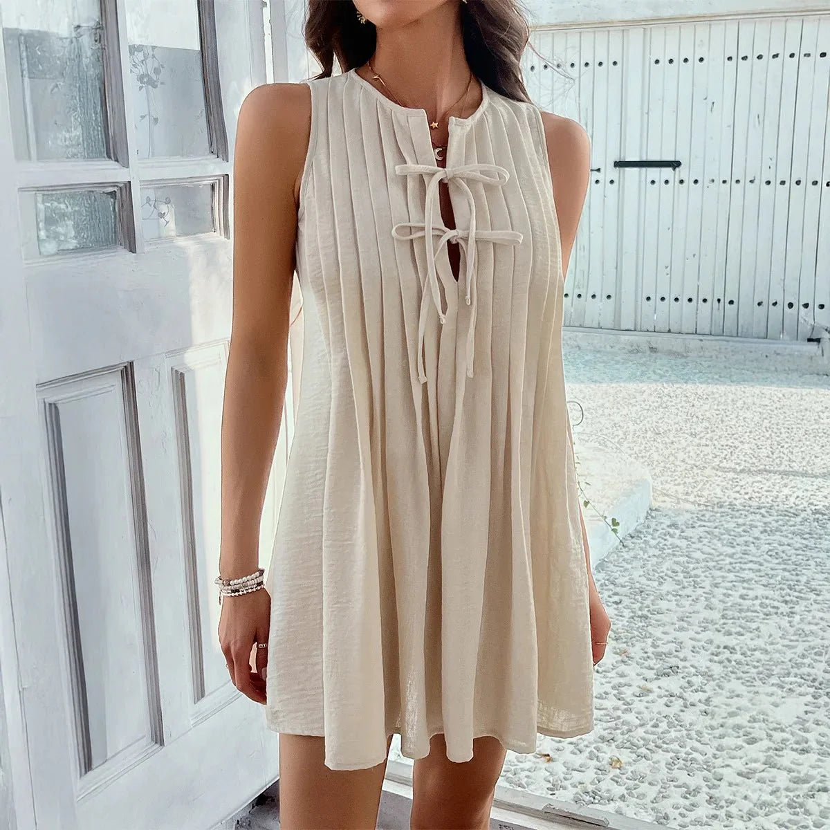 Isla - flattering pleats spring/summer top