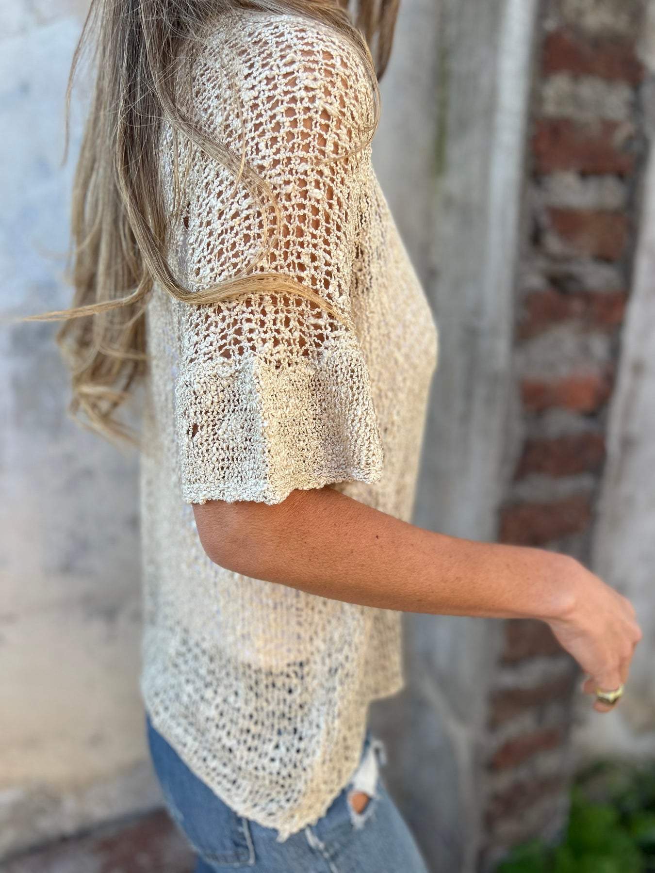 Liora | Lightweight Open-Knit Button Cardigan
